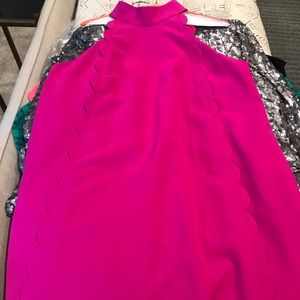 Fuschia scalloped Ted Baker Dress.
